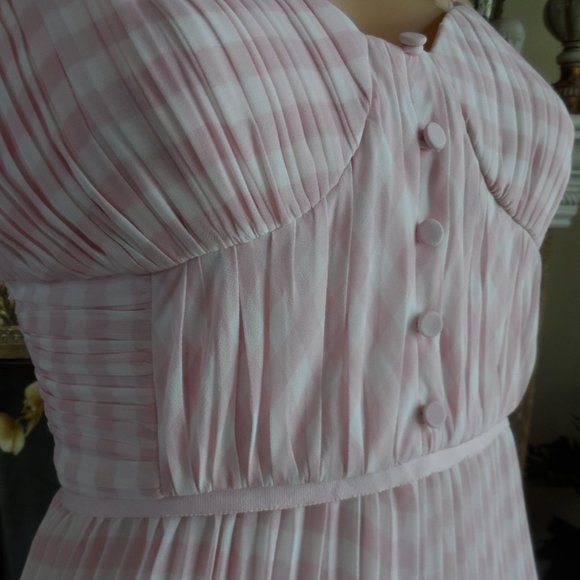 Self-Portrait Pink Gingham Midi Dress - Picture 11 of 16